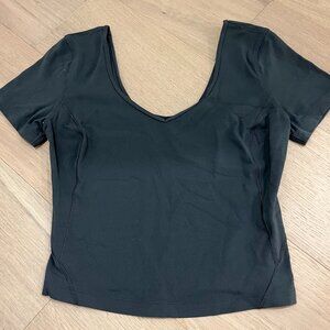lululemon gray align t-shirt- size 4